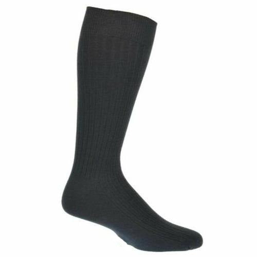 Classic Fine Ribbed Combed Cotton Crew Socks