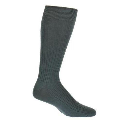 Classic Fine Ribbed Combed Cotton Crew Socks