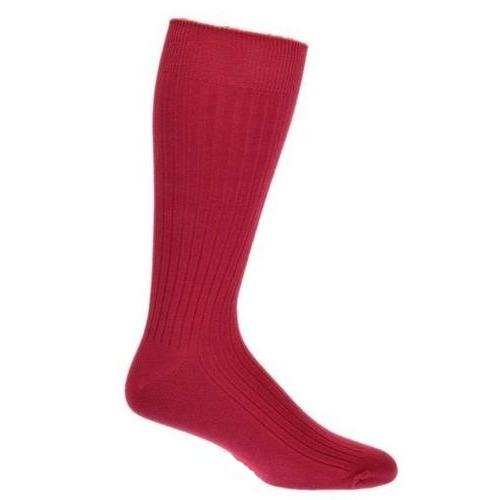 Classic Fine Ribbed Combed Cotton Crew Socks