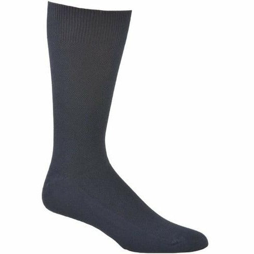 Bamboo Solid Mesh Patterned Crew Socks