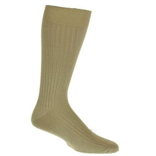 Classic Fine Ribbed Combed Cotton Crew Socks