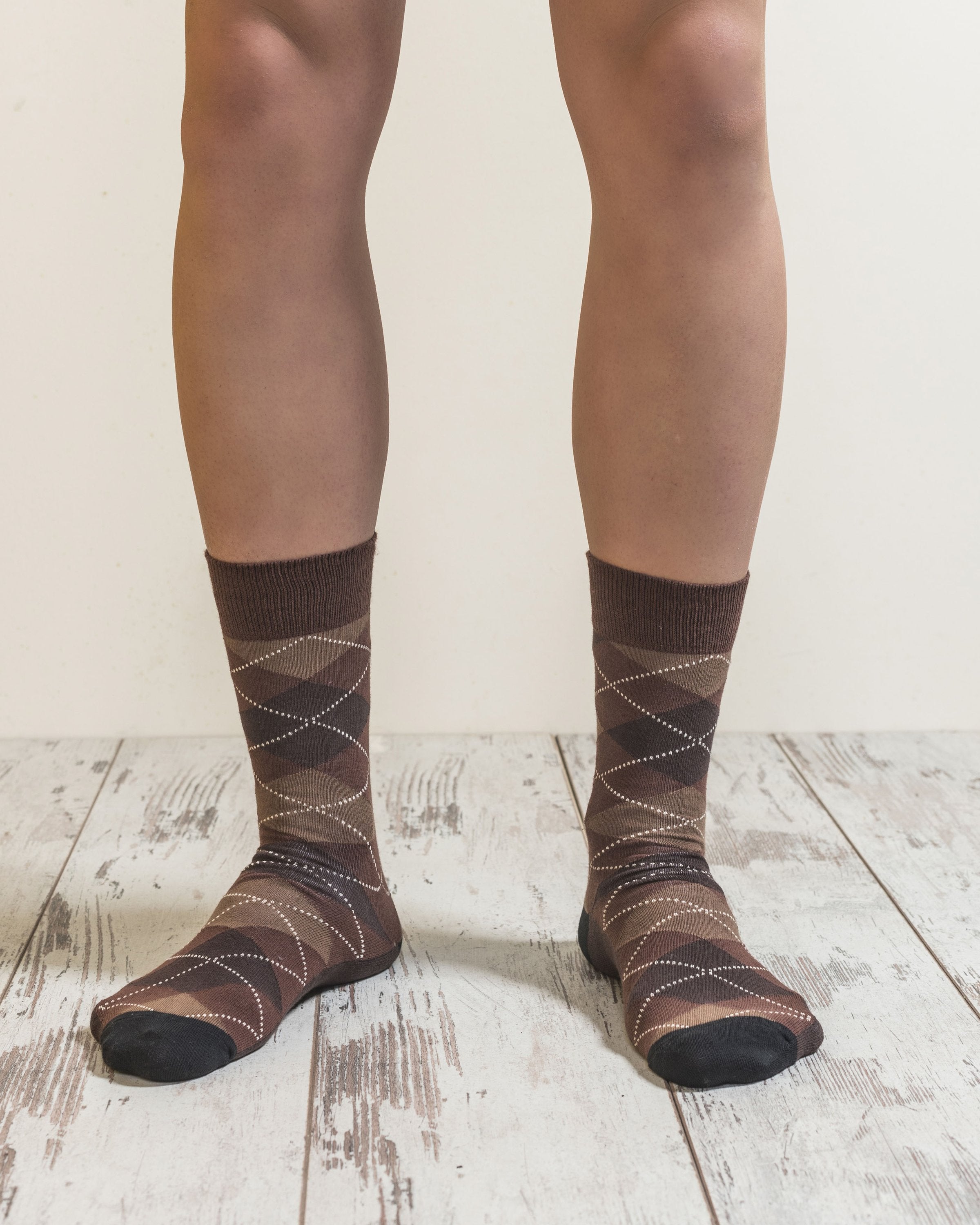 Men's Mocha Argyle Socks