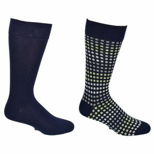 2 Pair Pack Combed Cotton Dress Casual Crew Socks
