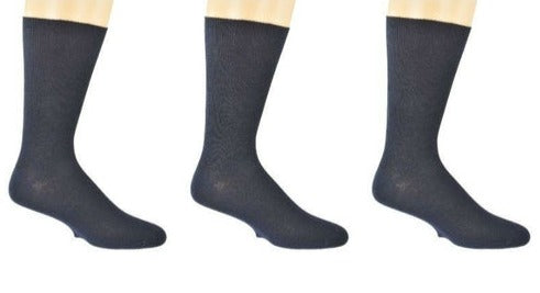 4Pk Mixed Colors/3Pk Plain - Rib Combed Cotton Crew Socks