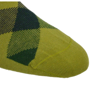 3 Pair Pack Men's Dress Casual Combed Cotton Crew Argyle Socks