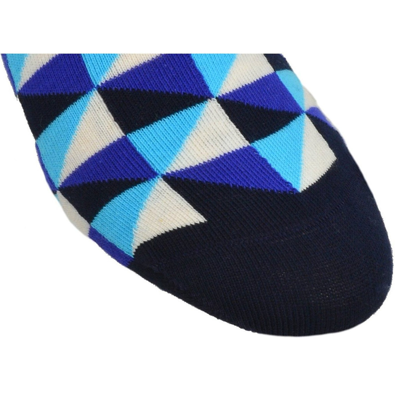 Men's Dress Casual 2 Pair Pack Combed Cotton Crew  Geometric Pattern