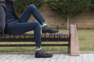 Men's Tobacco Flame Diamond Socks