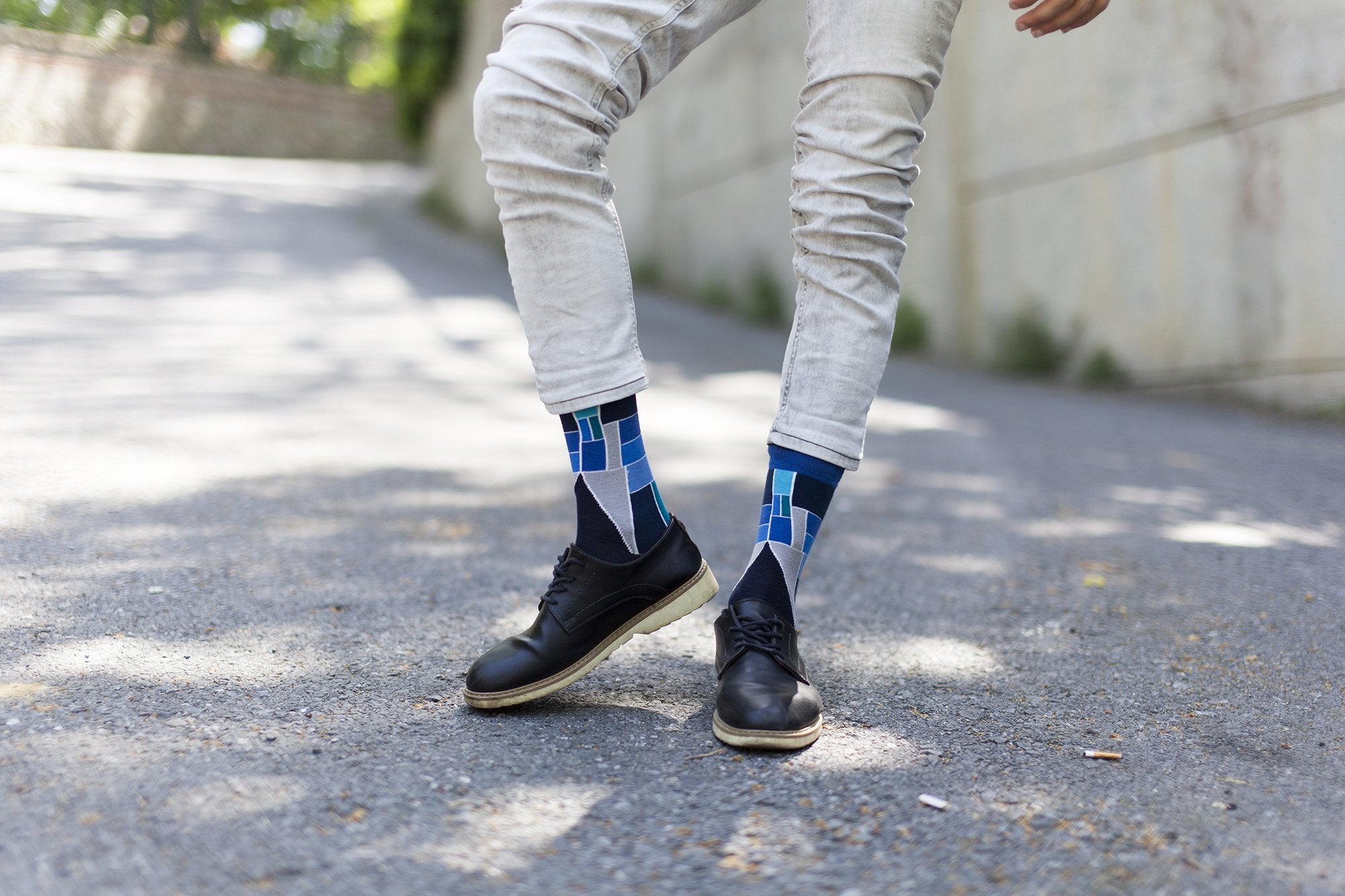 Men's Cobalt Cube Socks
