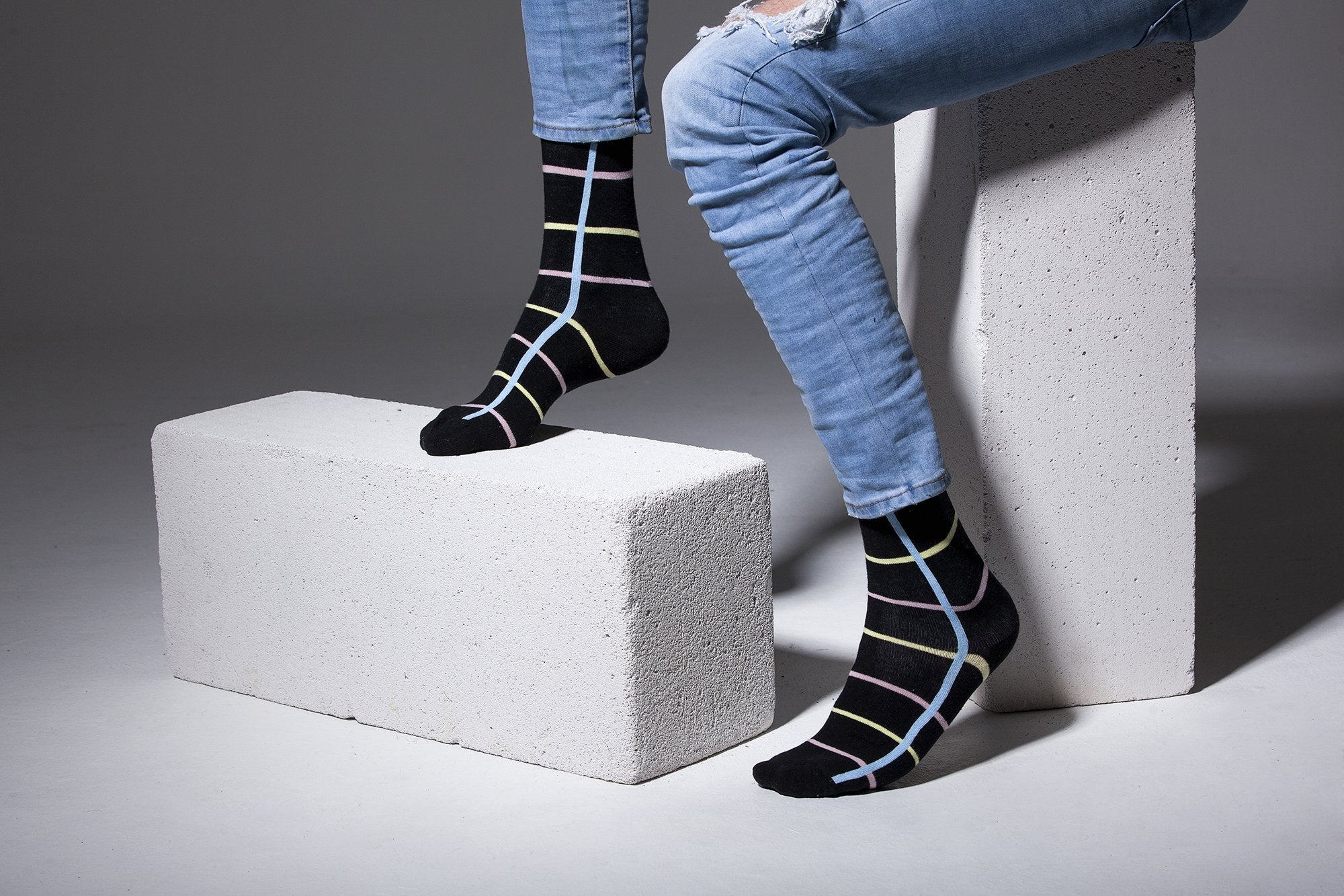 Men's Black Stripe Socks