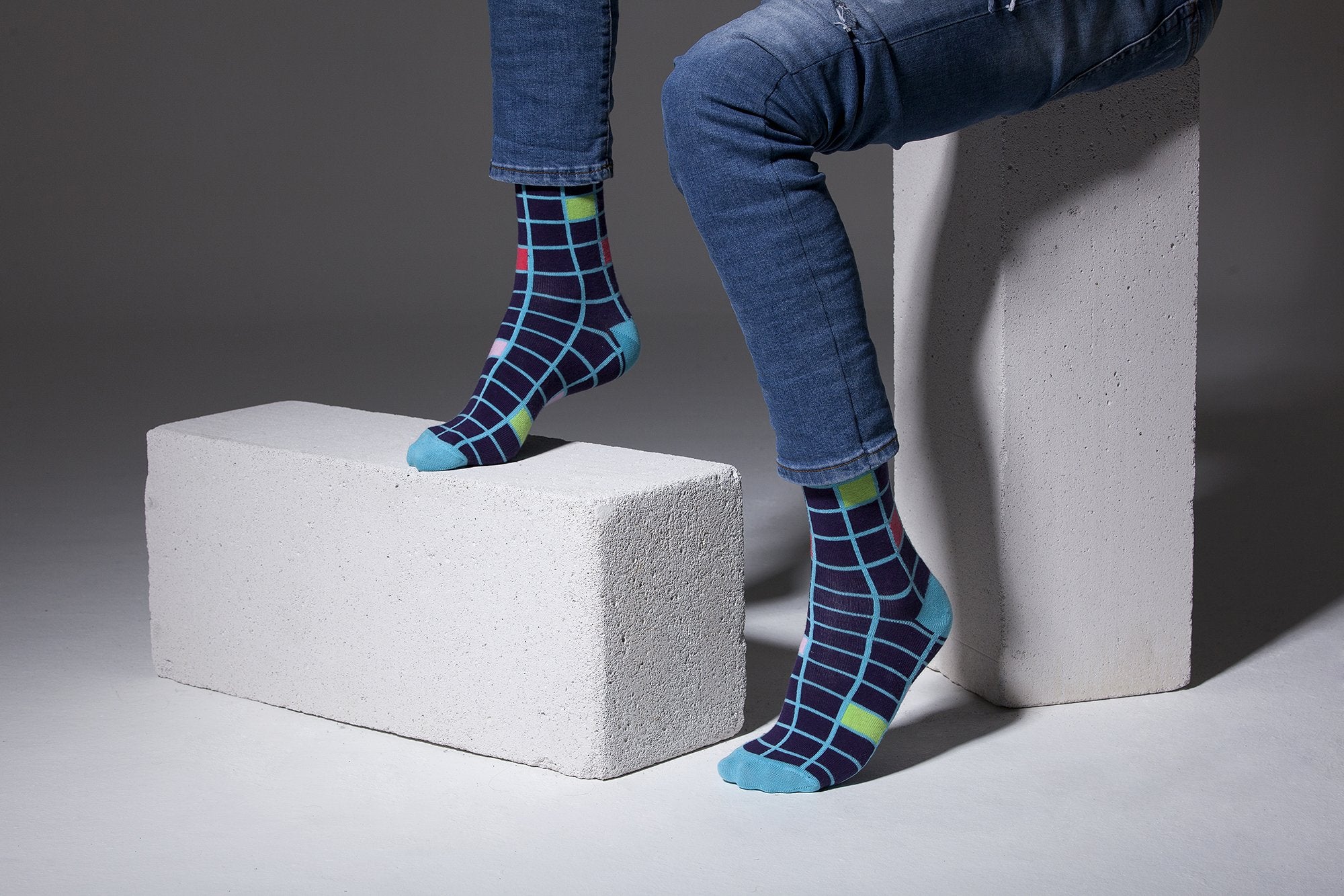 Men's Denim Square Socks