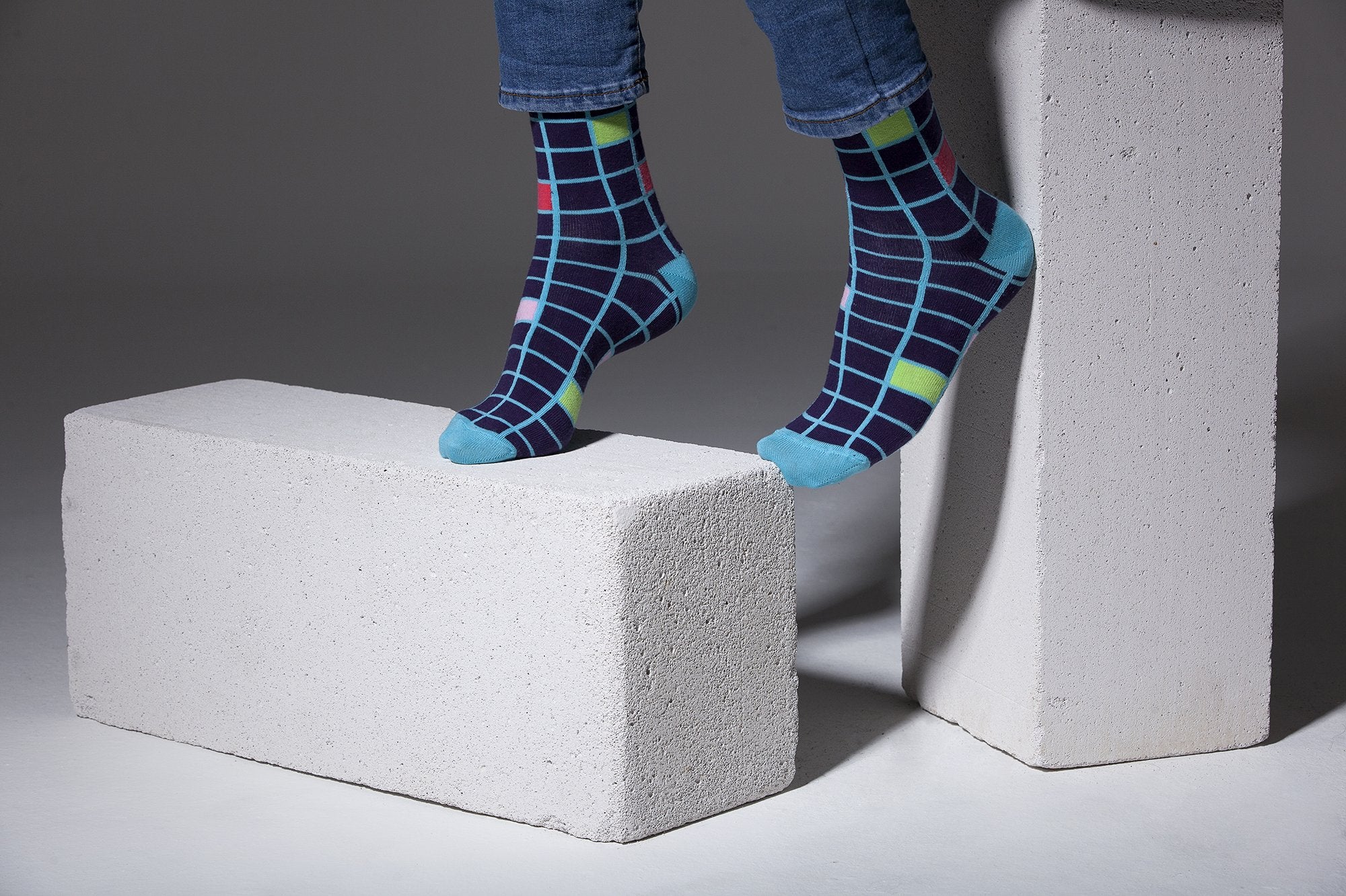 Men's Denim Square Socks