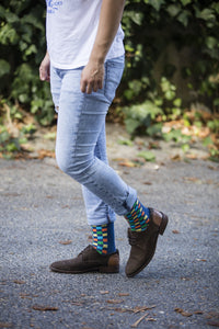 Men's Azure Square Socks