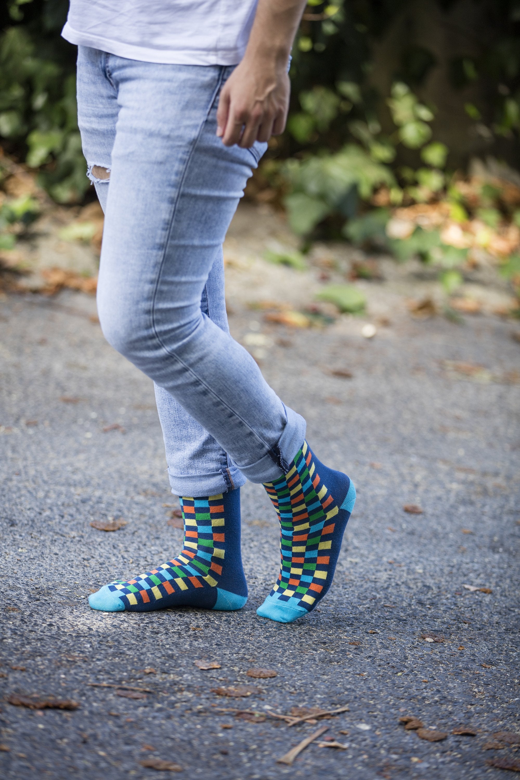 Men's Azure Square Socks