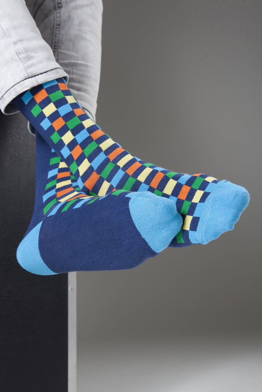 Men's Azure Square Socks