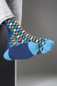 Men's Azure Square Socks