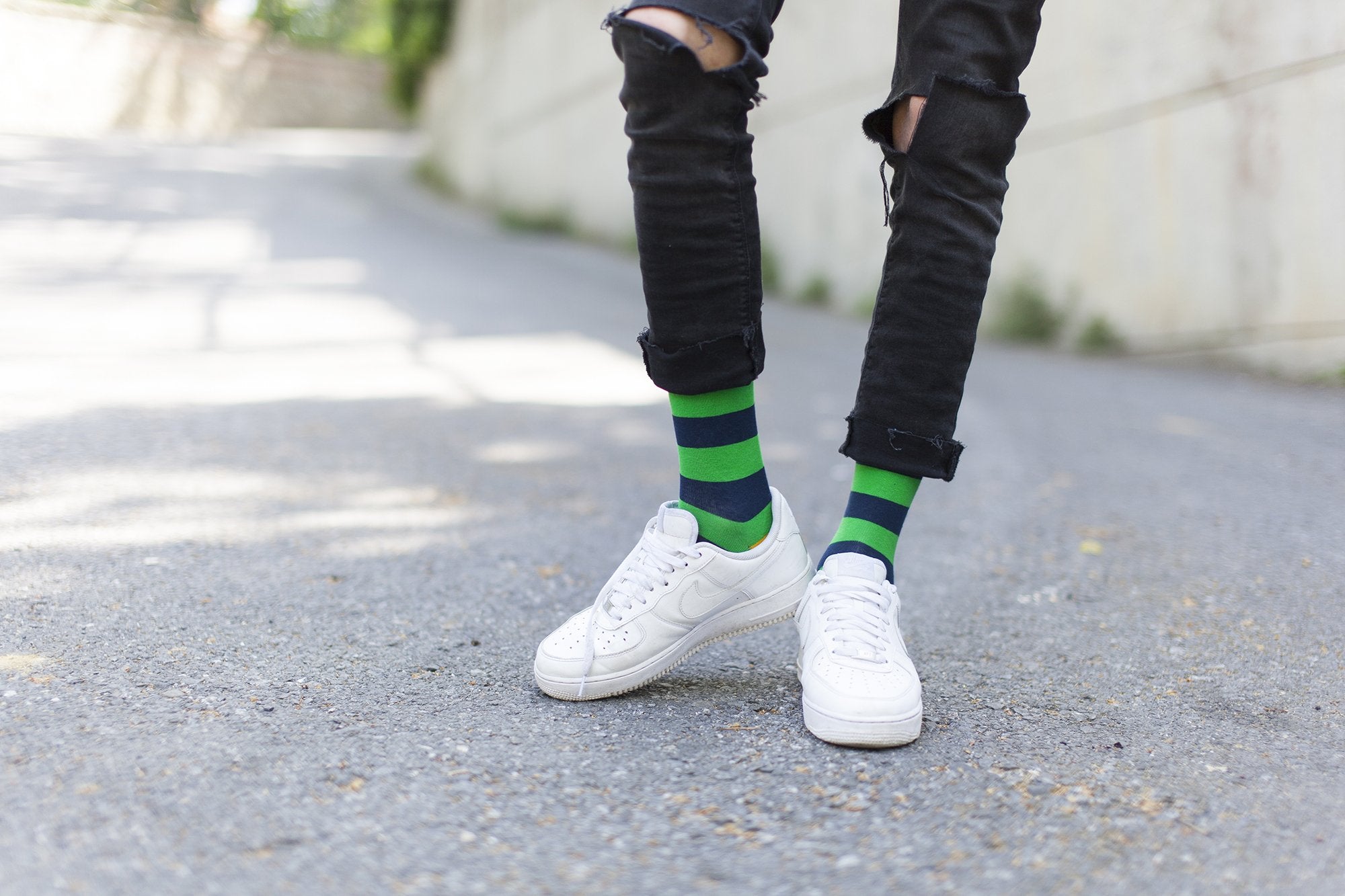 Men's Carrot Leaf Stripe Socks