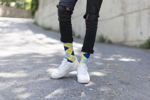 Men's Admiral Lemon Argyle Socks