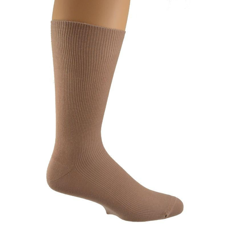 4Pk Mixed Colors/3Pk Plain - Rib Combed Cotton Crew Socks