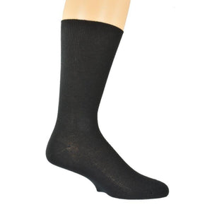 4Pk Mixed Colors/3Pk Plain - Rib Combed Cotton Crew Socks
