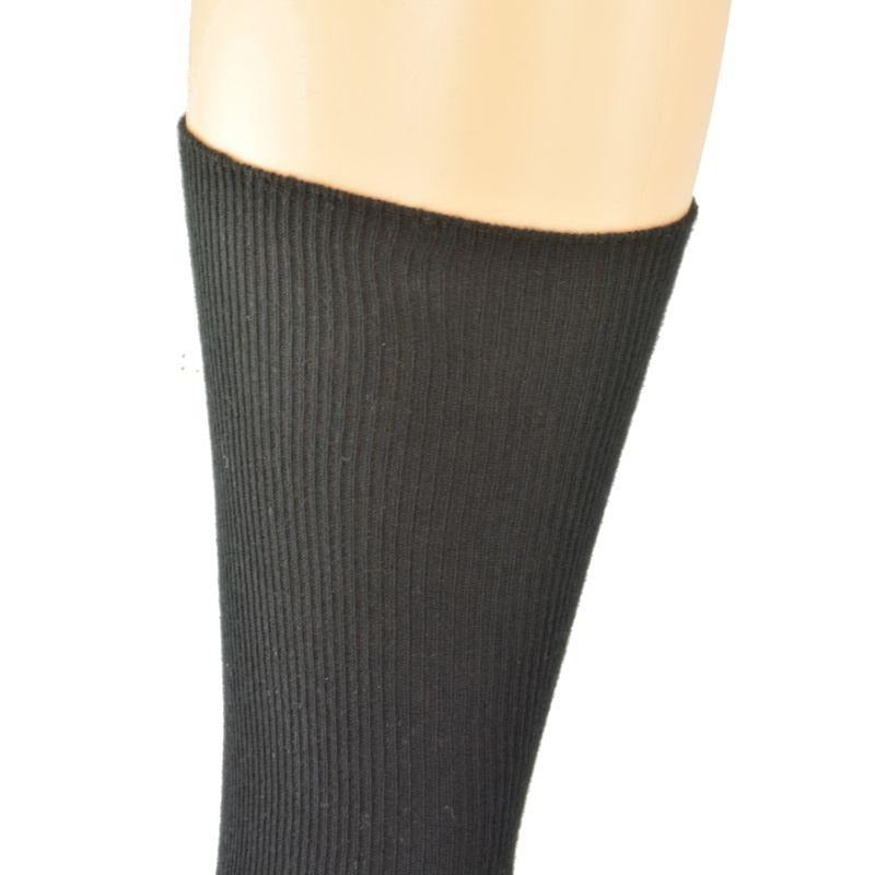 4Pk Mixed Colors/3Pk Plain - Rib Combed Cotton Crew Socks