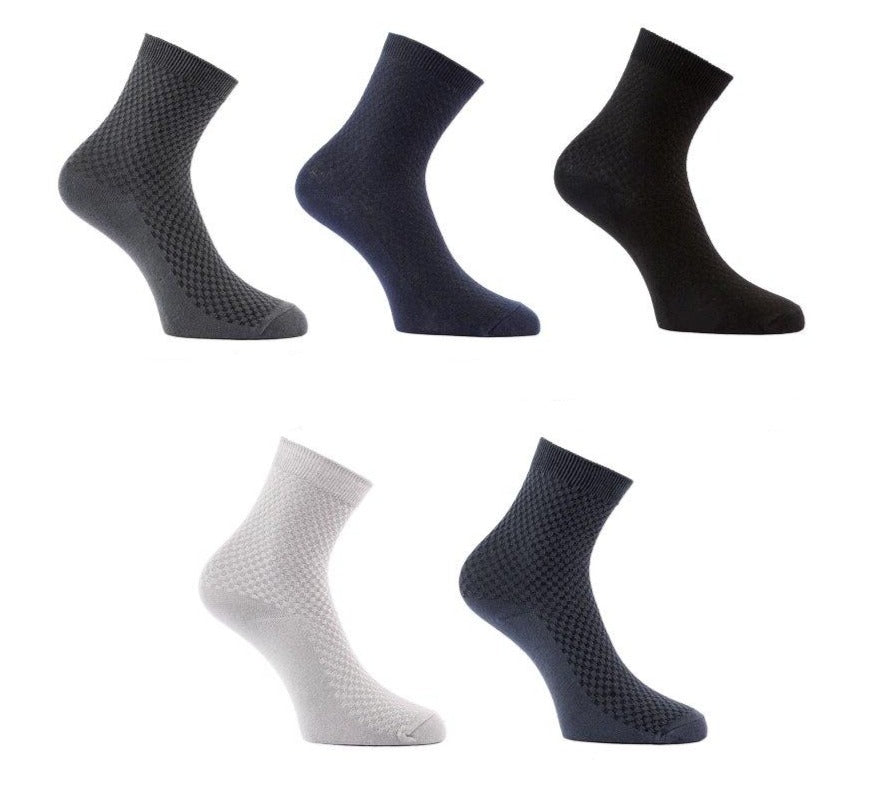 10 Pairs Pack Bamboo Fiber Crew Men's Socks