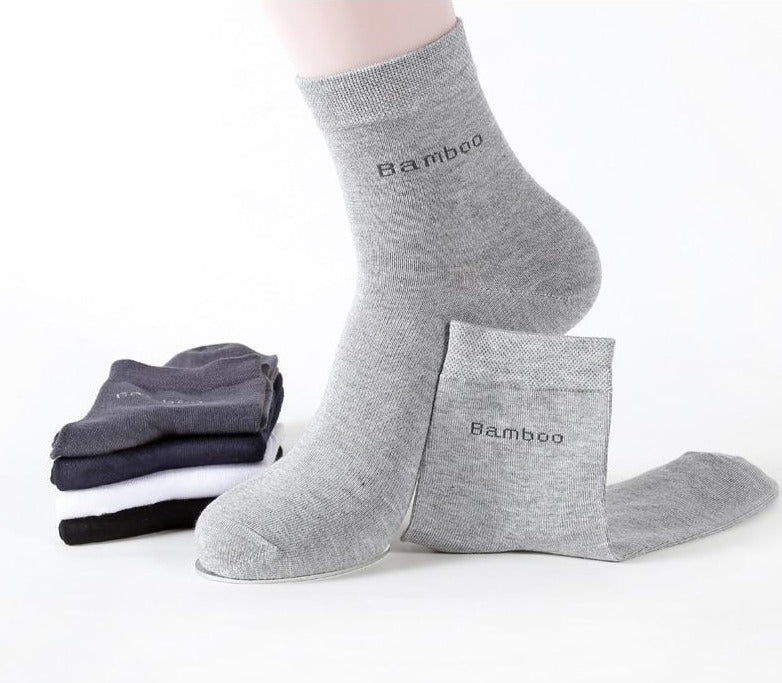 10 Pairs Pk. Men's Bamboo Fiber Anklet Socks