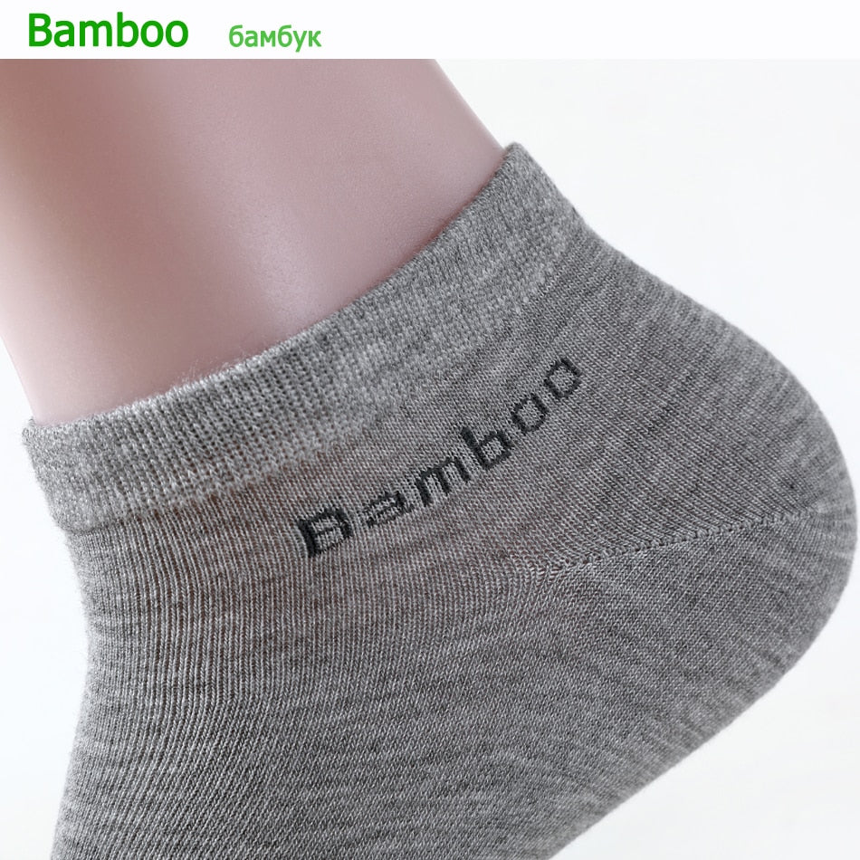 10 Pairs / Pack Men's Bamboo Fiber - Short Ankle Socks Men
