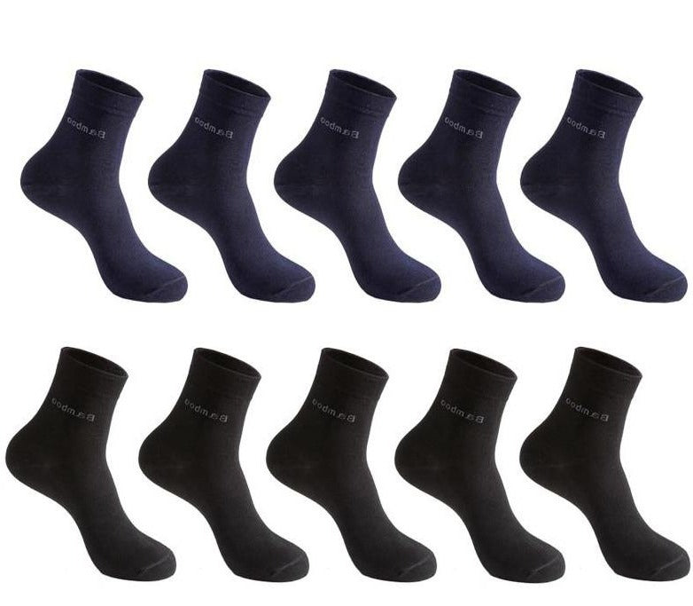 10 Pairs Pk. Men's Bamboo Fiber Anklet Socks