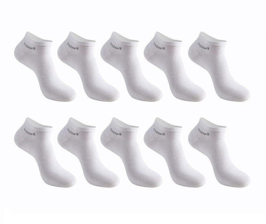 10 Pairs / Pack Men's Bamboo Fiber - Short Ankle Socks Men