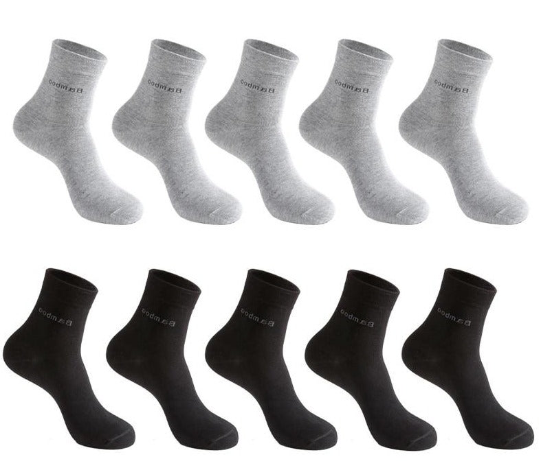 10 Pairs Pk. Men's Bamboo Fiber Anklet Socks