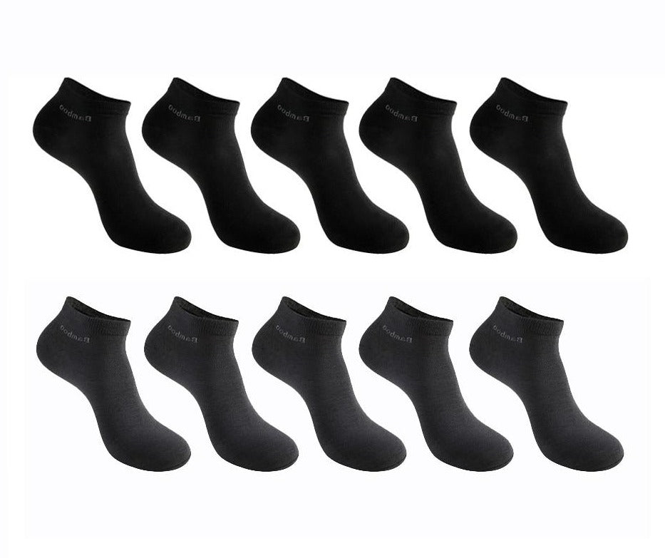 10 Pairs / Pack Men's Bamboo Fiber - Short Ankle Socks Men