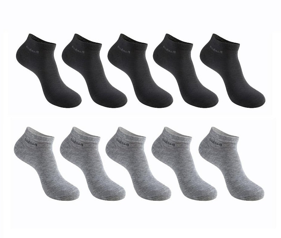 10 Pairs / Pack Men's Bamboo Fiber - Short Ankle Socks Men