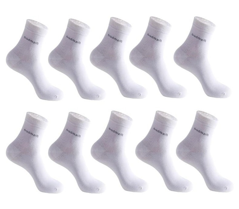 10 Pairs Pk. Men's Bamboo Fiber Anklet Socks