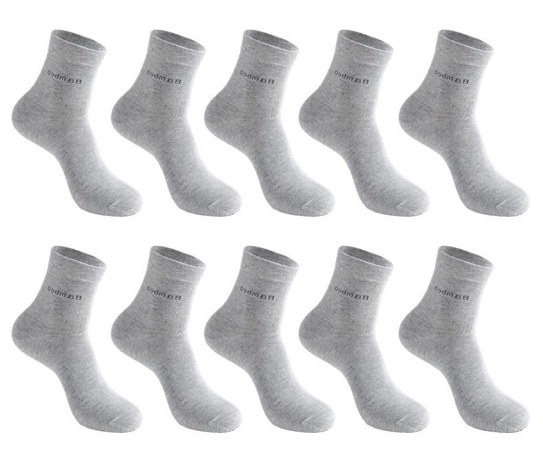 10 Pairs Pk. Men's Bamboo Fiber Anklet Socks