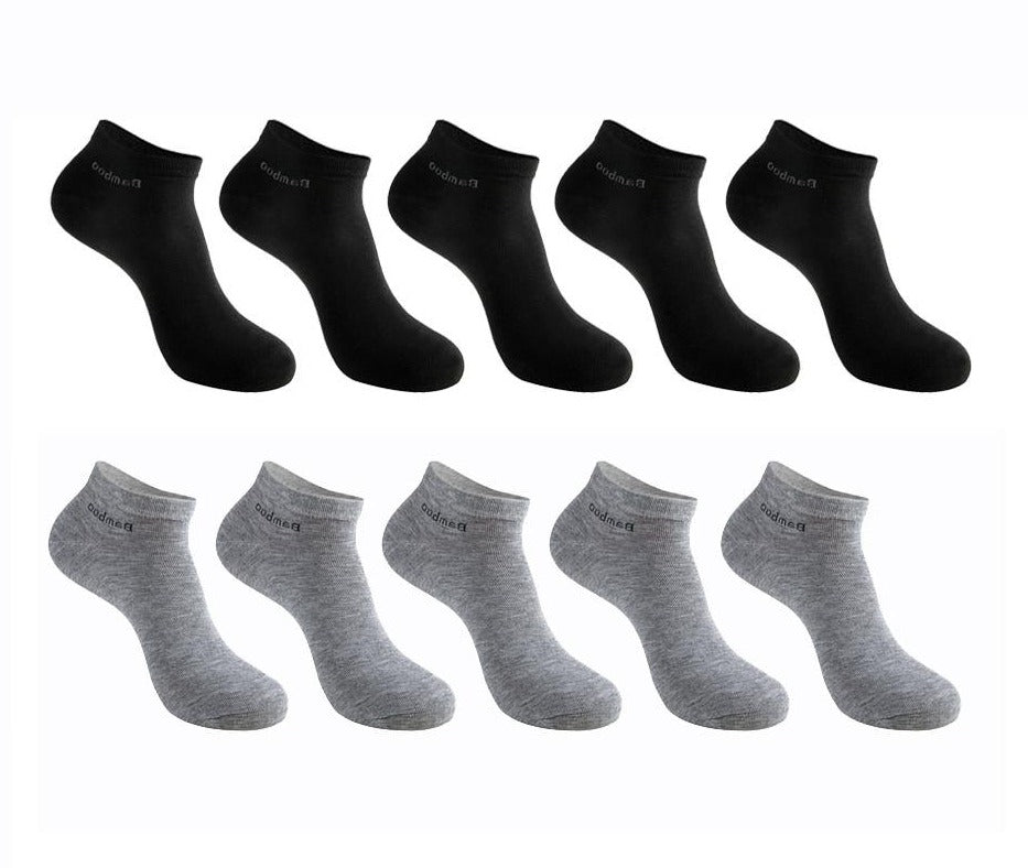 10 Pairs / Pack Men's Bamboo Fiber - Short Ankle Socks Men