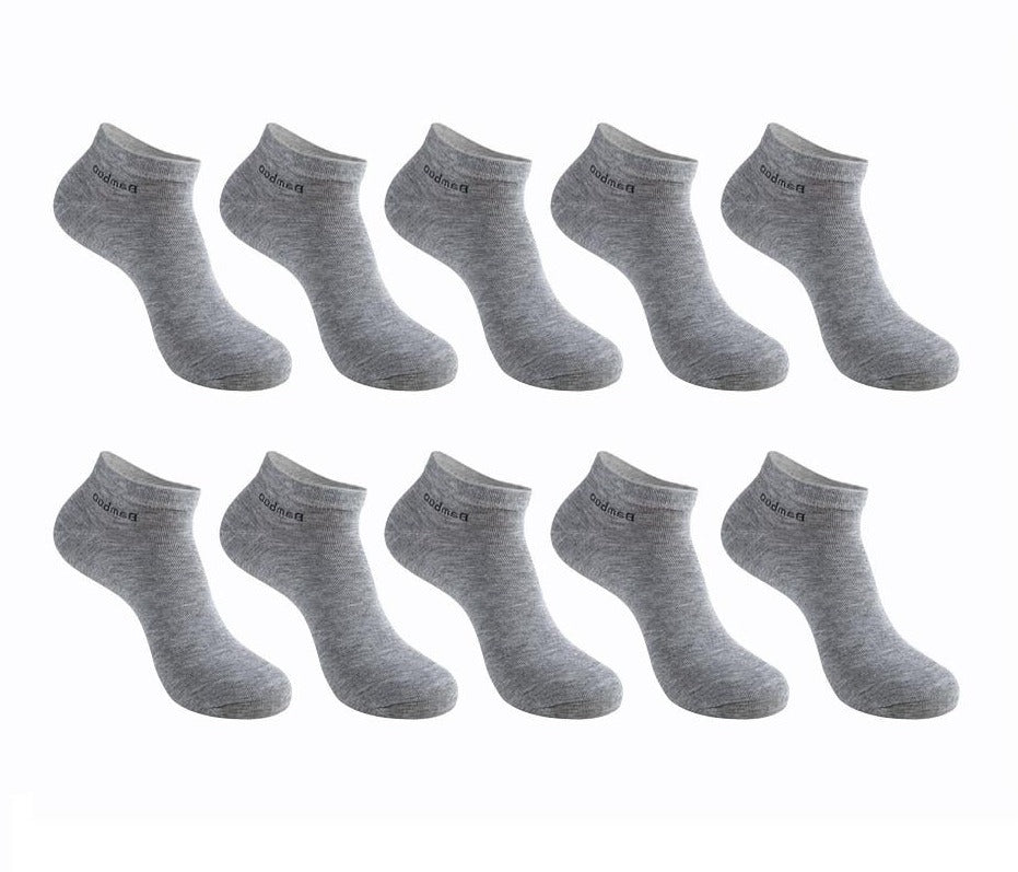 10 Pairs / Pack Men's Bamboo Fiber - Short Ankle Socks Men