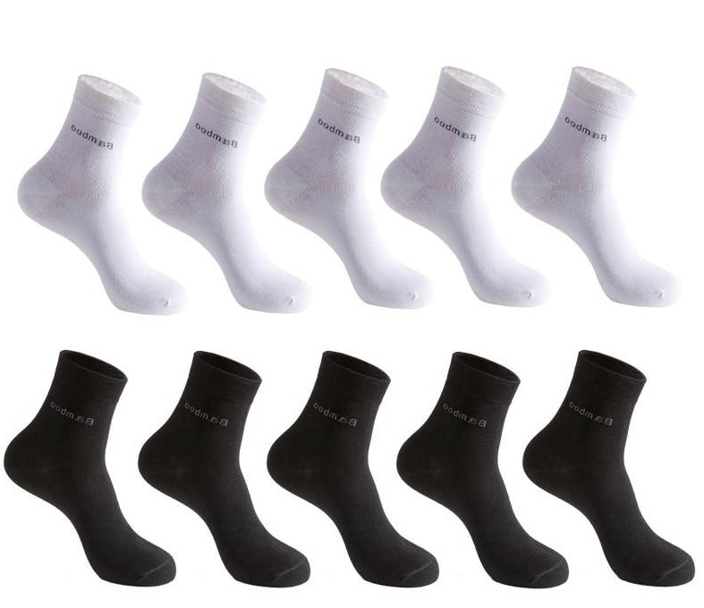 10 Pairs Pk. Men's Bamboo Fiber Anklet Socks