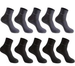 10 Pairs Pk. Men's Bamboo Fiber Anklet Socks