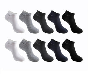 10 Pairs / Pack Men's Bamboo Fiber - Short Ankle Socks Men
