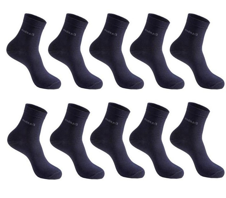 10 Pairs Pk. Men's Bamboo Fiber Anklet Socks