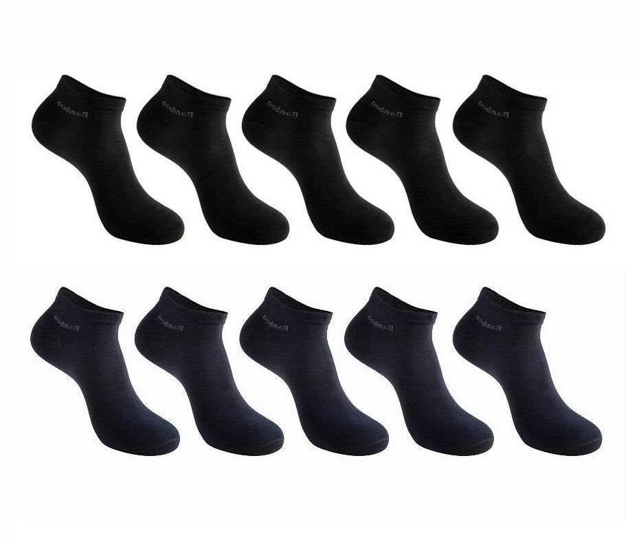 10 Pairs / Pack Men's Bamboo Fiber - Short Ankle Socks Men
