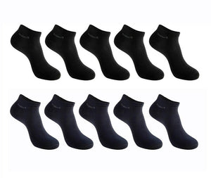 10 Pairs / Pack Men's Bamboo Fiber - Short Ankle Socks Men