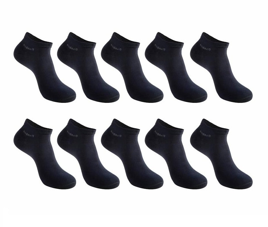 10 Pairs / Pack Men's Bamboo Fiber - Short Ankle Socks Men