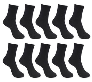 10 Pairs Pack Bamboo Fiber Crew Men's Socks