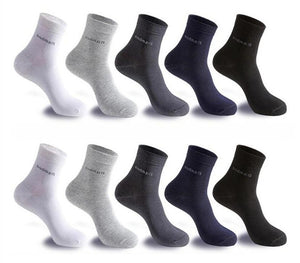 10 Pairs Pk. Men's Bamboo Fiber Anklet Socks