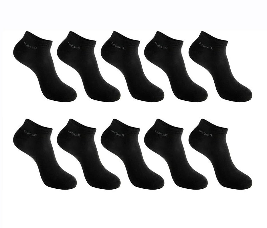 10 Pairs / Pack Men's Bamboo Fiber - Short Ankle Socks Men