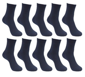 10 Pairs Pack Bamboo Fiber Crew Men's Socks