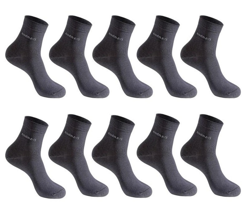 10 Pairs Pk. Men's Bamboo Fiber Anklet Socks