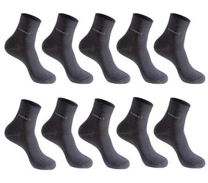 10 Pairs Pk. Men's Bamboo Fiber Anklet Socks
