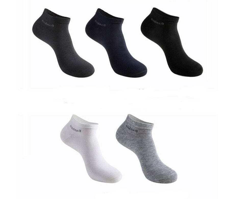 10 Pairs / Pack Men's Bamboo Fiber - Short Ankle Socks Men